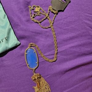 Kendra Scott Blue and Gold Necklace